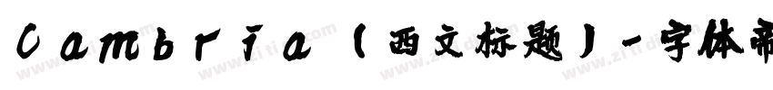 Cambria (西文标题)字体转换
